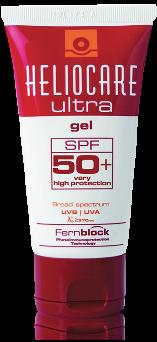 HELIOCARE Ultra Gel SPF 50+ Für Gesicht und Dekolleté. Mit patentierter Fernblock Technologie. Ohne Parabene. Nicht Komedogen. Enthält Phytosphingosine gegen freie Radikale.