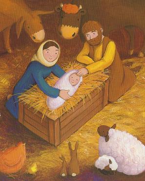 Du musst auch mitkommen, Maria Als Maria und Josef in Bethlehem ankamen, war die Stadt voller Menschen. Nirgends gab es ein freies Zimmer. Sie mussten in einem Stall übernachten.
