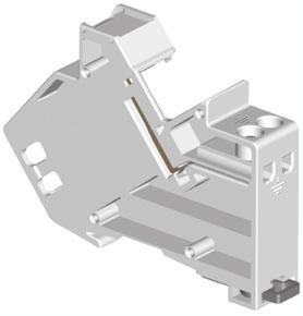 Modul Hutschienen-Modulgehäuse für prelink - / fixlink -Module, geeignet für Verteilerschränke ohne Abdeckung für Sicherungsautomaten.