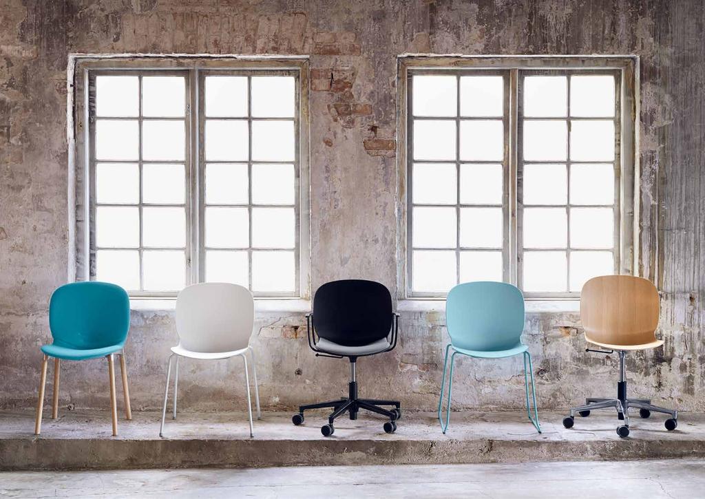 Die neue Kantinen- und Konferenzstuhl-Kollektion. Ein breites Sortiment farbenfroher Stühle aus unterschiedlichen Materialien, die in jeden Raum und jede Umgebung passen.