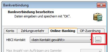 Klicken Sie im Tabulator Online-Banking auf die Schaltfläche [ ].