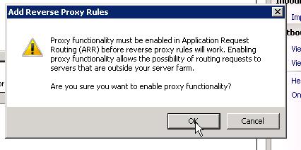 Klicken Sie Add Rule(s) und wählen Sie Reverse Proxy 3.