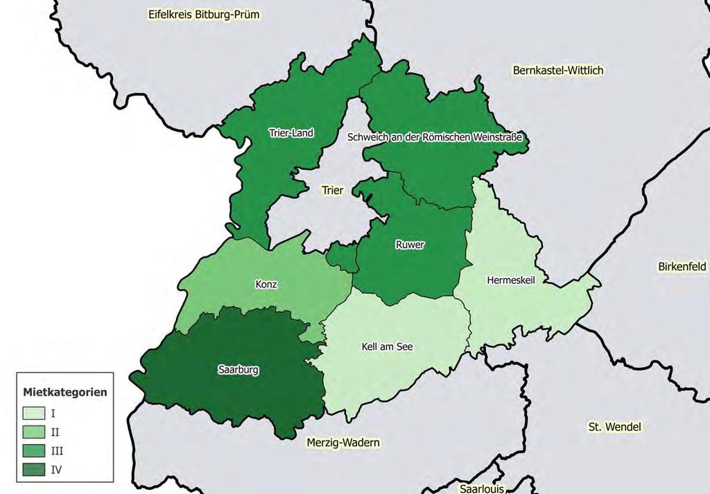 - 20 - Karte 1 Clusteranalyse: Mietkategorien im Landkreis Trier-Saarburg Clusteranalyse