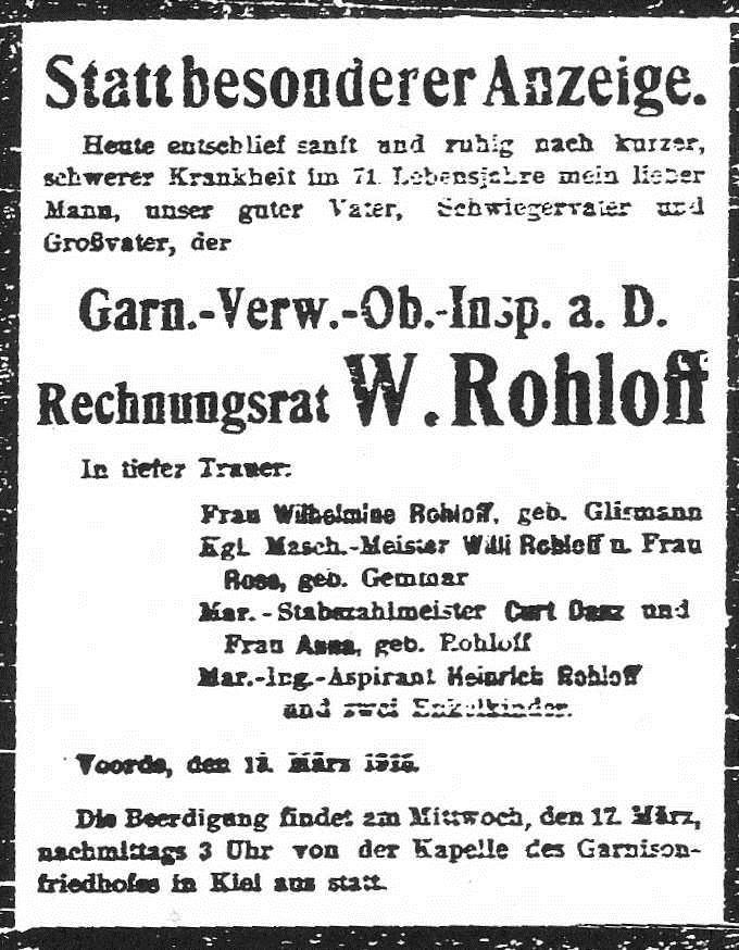 KNN vom 16.03.1915 Bordesholm, 19. März: In der Gemeindevertretersitzung am 13. ds. Mts.