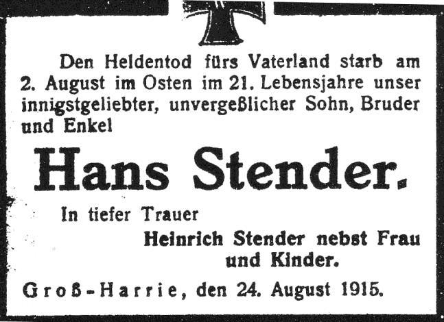 HC vom 24.08.1915 Bordesholm, 25.