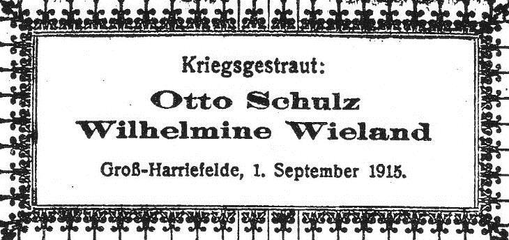 HC vom 31.08.1915 Bordesholm, 2. September: Kriegsauszeichnungen. Gefreiter A.