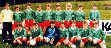 Die A-Jugend wurde 1986/87 Meister der Kreisklasse: (hinten von links) Thomas Loos, Karsten Fries, Patrik Scheerer, Kai Görzel, Ingo Heide, Uwe Hoffmann,