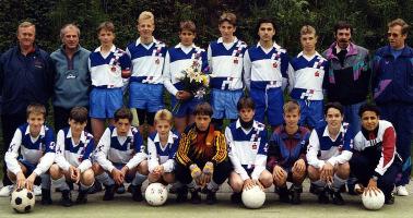 In den 90-er Jahren bildeten die Spvg. Niederndorf mit Fortuna Freudenberg die JSG Freudenberg-Niederndorf. Im Bild die C-Jugend.