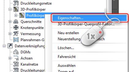 3 Profilkörper-DGM erzeugen Der Profilkörper wurde nun erstellt.