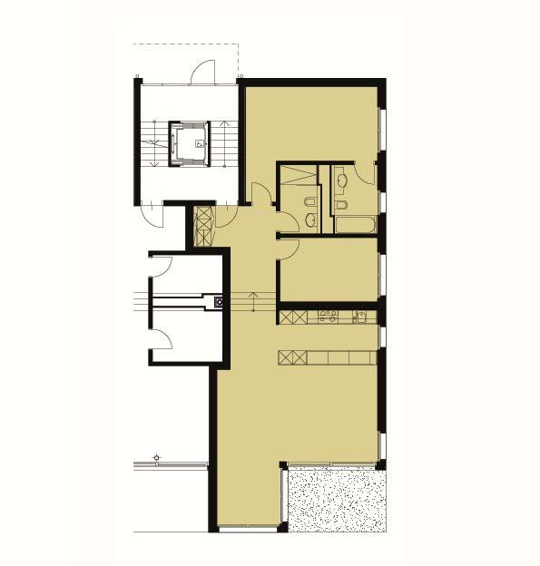 Grundriss Wohnung C3 Massstab 1:100 Zimmer 1 20.90 m 2 DU / WC 5.20 m 2 Bad / WC 6.