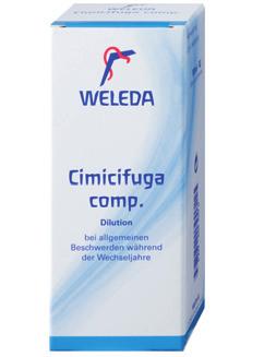 Medikation Cimicifuga comp. Dilution 100 ml, PZN 259 282 6 Zusammensetzung: 10 g (= 10,4 ml) enth.: Ethanol. Digestio (1:3,1) aus Onopordum acanthium, Flos rec.