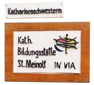 51 61 Nord 8 65 Ost 219 m ü. NN 40 Büren-Wewelsburg Eine alte Nähmaschine erzählt Seit 1959 wirkt Schwester Perpetua in der Katholischen Bildungsstätte St.