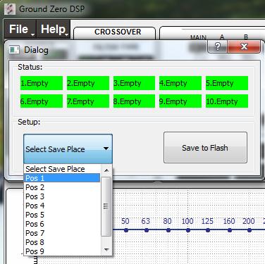 Funktionen des FILE Dropdown-Menüs PC Contrl Öffnet das Select COM Fenster (Seite 9). Open Zum Öffnen eines lokal auf dem PC oder einem Datenträger gespeicherten Setups.