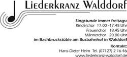 26 Mitteilungsblatt der Gemeinde Walddorfhäslach 27.