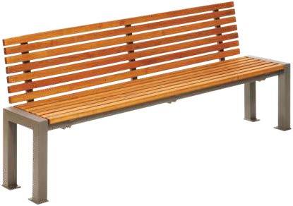 mirena - Sitzbank und Tisch mit Holzeinlage - Klare Formensprache zeichnen diese Sitzgruppe aus.