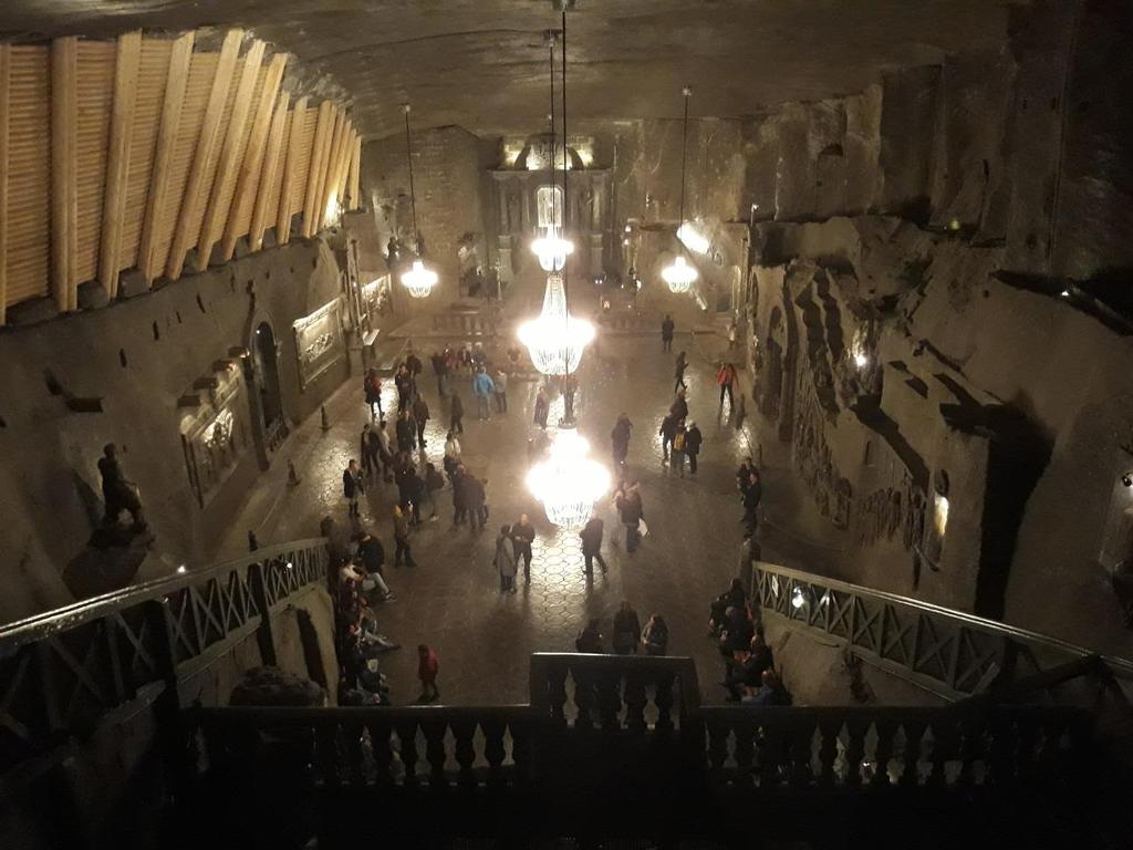 One of the oldest salt mine in the world still in operation (mine of Wieliczka).