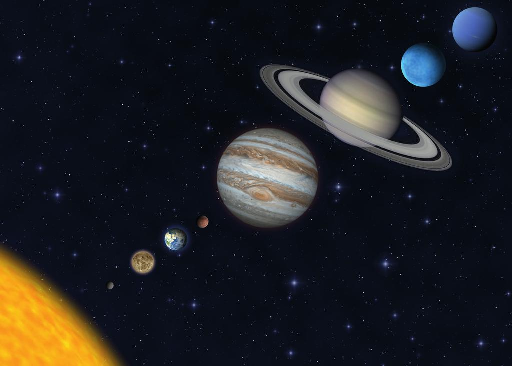 Knetplaneten 1. Schau dir die Größenverhältnisse der Planeten an und versuche, sie im richtigen Verhältnis zu kneten. 2.