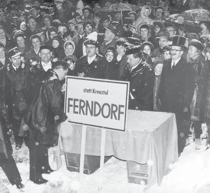 die Bürgermeisterei Ferndorf, aus der sich das preußische und später das bundesrepublikanische Amt Ferndorf entwickelten.