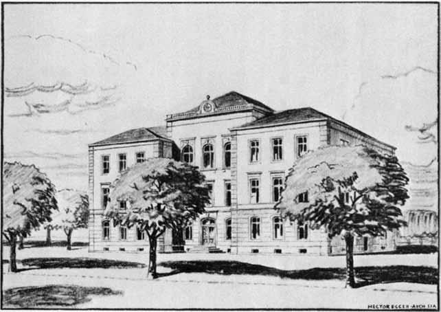 Langenthal, Sekundarschulhaus 1877. Aus J. R. Meyer: 100 Jahre Sekundarschule wesen mehr zu leisten.