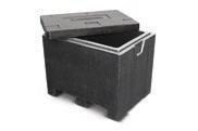 59 Trockeneisbox, 100 kg 59 5.574-053.0 Robuste Box aus EPP (expandiertem Polypropylen) zur Lagerung und zum Transport von Trockeneispellets.