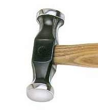 The Original Peddinghaus Hammer made of C 45 quality steel die forged and precision grounded - head quality treated - face and cross pein high precision ground - with curved ash or hickory handle.