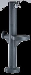 13033) Lieferumfang a) Wasserzapfsäule inklusive: - 1 x Wasserhahn 1/2 AG, anschlussfertig montiert - Ablage für Gießkanne und Schlauchhalter - Bodenplatte mit ebener Unterseite und 4 Löchern