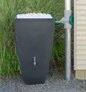 Pumpen für die Gartenbewässerung - Regenwasserspeicher (PE) Regenwasserspeicher mit integriertem Filter 200 l oder 350 l Der PE-Regenwasserspeicher Modena überzeugt durch seine elegante schlichte