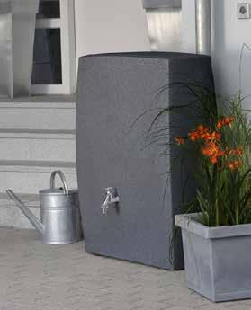 Pumpen für die Gartenbewässerung - Regenwasserbehälter (PE) Regenwasserspeicher bepflanzbar schlichter, eleganter PE-Regenwasserspeicher mit einer fein strukturierten Oberfläche und Deckel, der