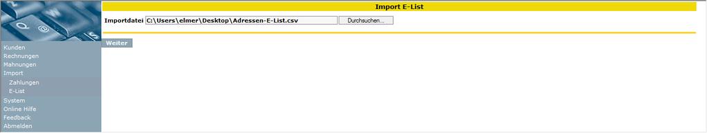 3 Import in ESRlight Nachdem Sie die Daten erfolgreich aus ESR E-List exportiert haben, müssen Sie nun noch in ESRlight importiert werden.