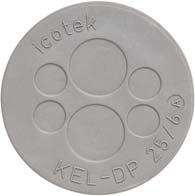 0 mm ø 25 32 mm 10 Die Baureihe KEL- DP dient zur Einführung nicht konfektionierter Leitungen.