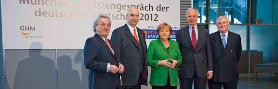 Dabei diskutierte Bundeskanzlerin Angela Merkel mit den Präsidenten von BDI, BDA, DIHK und ZDH sowie 60 Unternehmern aus ganz Deutschland.