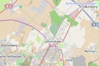 verbindet die verschiedenen Ortsteile von Ahrensfelde (Details sind noch in