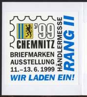 hemnitzer Briefmarken lub 1990 e.v. 1998 - Anlass: Sachsenring Motorrad WM Lauf zum Großen Preis von Deutschland Hohenstein - Ernstthal vom 17.07.- 19.07.1998 Wir laden ein zur Händlermesse vom 11.06.