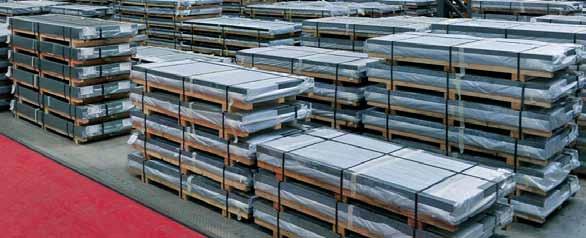 Steel sheets from cold rolled coils Bleche aus kaltgewalzten Coils Product range Produktpalette thickness mm width mm 1000 1250 1500 0,35 0,4 0,5 0,6 0,8 1,0 1,2 1,5 2 2,5 3