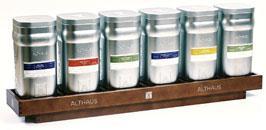 ZUBEHÖR 500500 9000 Vorratsdose für losen Tee, groß 1 Silber, aus Blech für bis zu 350g 500501 9005 Vorratsdose für losen Tee, klein
