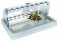 Kühlbox TOP FRESH GN1/1 cooling plate bandeja de frío Présentoir buffet réfrigéré Set, 4-teilig, weiß-transparent 11503 4-teilig: 1 Kühlbox + 1 Tablett GN1/1 11100 + 2 Kühlakkus 10779, ohne Haube 4