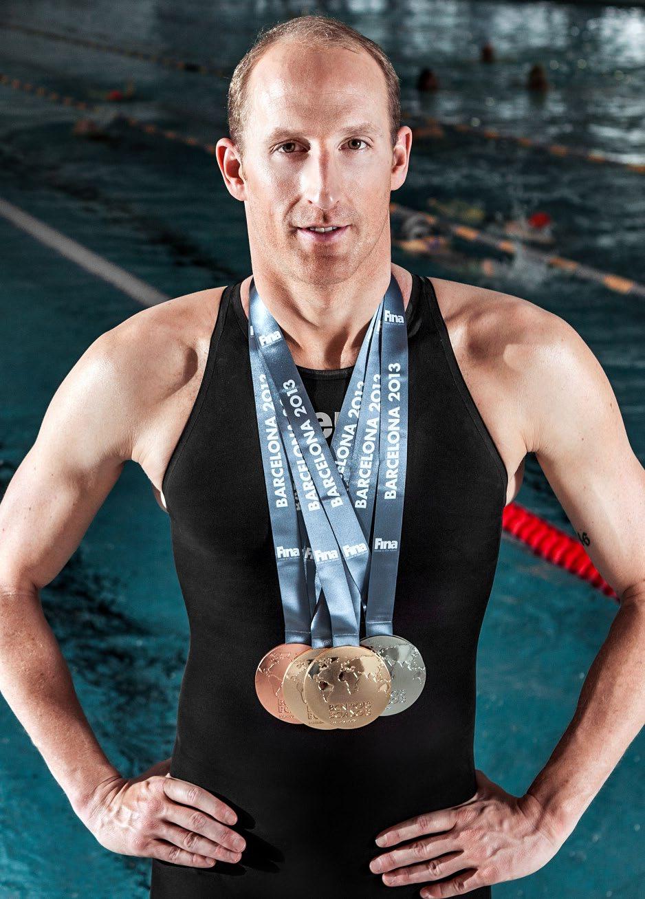 DER AUSNAHMEATHLET Mit insgesamt 12 gewonnenen Titeln bei Weltmeisterschaften im Freiwasserschwimmen ist Thomas Lurz nicht nur der erfolgreichste deutsche Schwimmer, sondern seit 2013 auch der erste