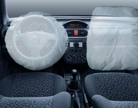 Sicherheitsgurte mit Gurtschlossstraffer und Gurtkraftbegrenzer, Full Size Fahrerairbag (Beifahrerairbag optional) und ABS.