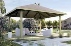 Pavillons Kesseldruckimprägniert Klassische Pavillon-Optik Sparset mit Dachschindeln Gartenlaube