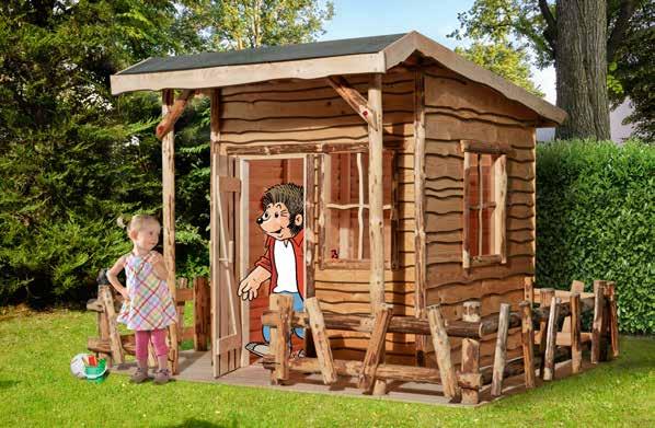 Kinderspielgeräte Massivholzdach & zwei Fenster Unikate aus em Holz Besonders viel Platz zum Spielen