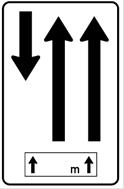 Auf Autobahnen und Autostraßen sind die Zeichen mit blauem Grund und weißen Pfeilen auszuführen.