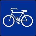 GEH- UND RADWEG OHNE BENÜTZUNGSPFLICHT a) b) Diese Zeichen zeigen einen Geh- und Radweg an, der von Radfahrern benützt werden darf, aber nicht muss, und zwar ein Zeichen nach