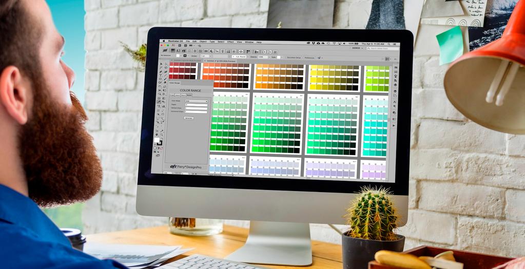 Konstante Farben bei jedem Schritt Fiery DesignPro Color Range Farbvariationen einer Einzelfarbe können in Illustrator erstellt, Farben mit nur einem Klick mit