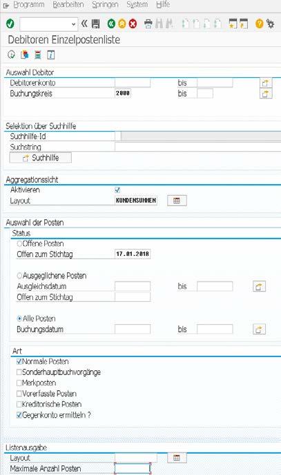 Ergänzter Standard Report von CFI (Kundenübergreifende Umsatzanalyse aus