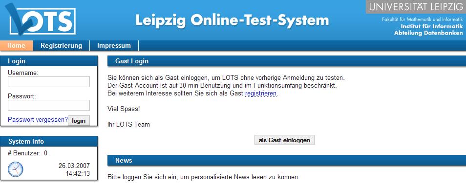 Online Test System), http://lots.
