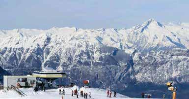 850 m 17 5 Pistenkilometer gesamt 74 Kilometer, davon 36 km 32 km 6 km FOLGARIA Folgaria/Fiorentini ist ein ideales Skigebiet für einen Urlaub im Trentino.