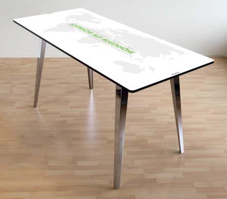 Tischplatten und vielfältig ergon Tischplatten Standardprogramm: - Melamin lichtgrau - Buche dekor - Ahorn dekor - Graphitschwarz - Melamin Weiß - Zwetschge matt dekor mit schwarzem Umleimer - Weiß
