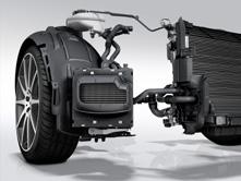. AMG Technik/Performance Studio GLA 45 4MATIC AMG Kühlung mit zusätzlichem Radlaufwasserkühler Ausgestattet mit einem zusätzlichen Radlaufwasserkühler ermöglicht die AMG