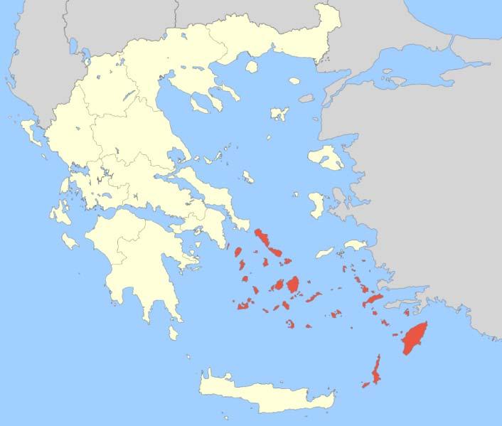 Das Segelrevier der Segelyacht Shalimar u.a. Dodekanes Inseln, Kykladen Küsten von Karparthos & Kreta Saison 2016 Lavrion 3 0 60 Min.