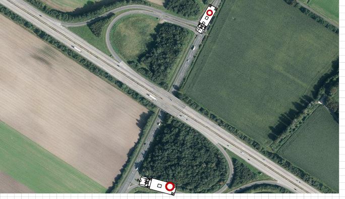 C: von der Kreuzung L 593-Hopstener Damm/K 68-Russenweg bis zur Auffahrt der BAB A30 Auffahrt Fahrtrichtung Amsterdam: Länge: 1400 m Sperrung (Bfz2) der BAB Ausfahrt A30/Rheine aus Fahrtrichtung NL